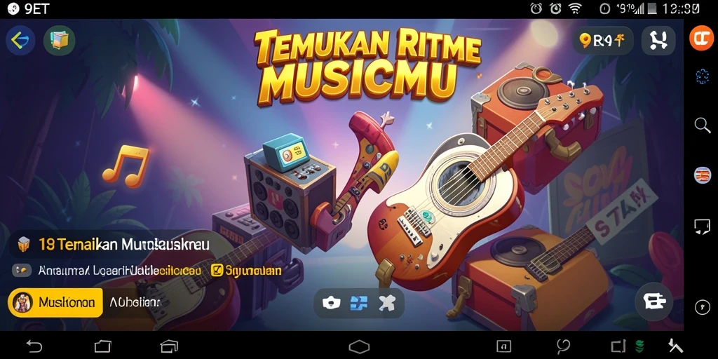Tampilan gameplay <strong>9ET</strong> dengan berbagai pilihan lagu menarik.
