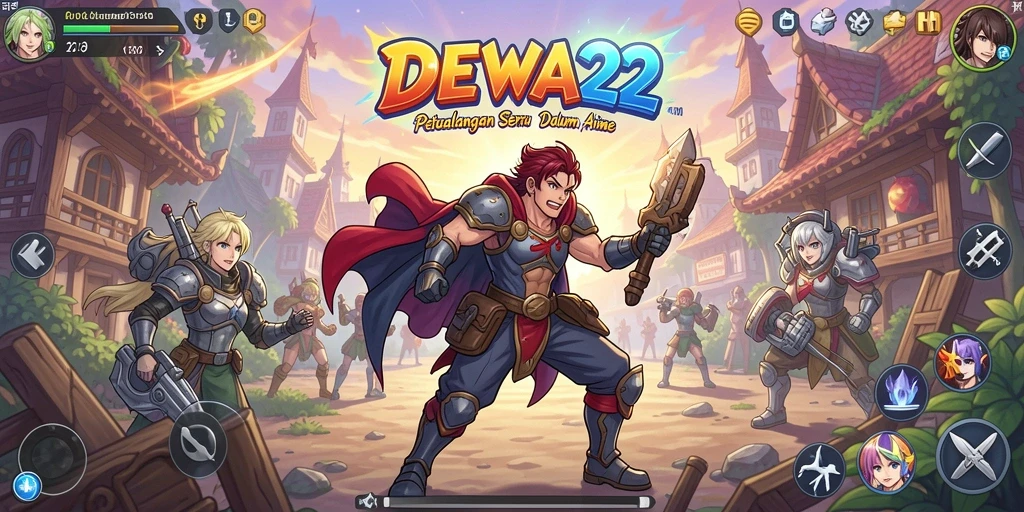 Tampilkan gameplay seru dari DEWA22 dengan karakter anime favorit.