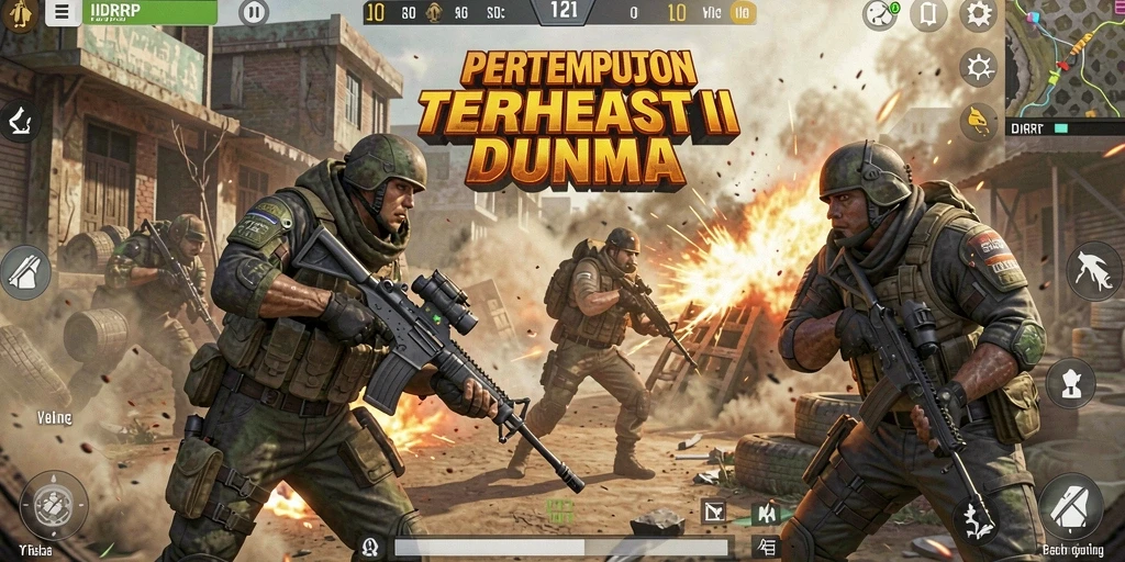 Gameplay seru dalam pertempuran Battle Royale dengan grafis menakjubkan.