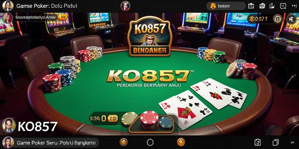 Tampilan gameplay seru saat bermain Poker di KO857.