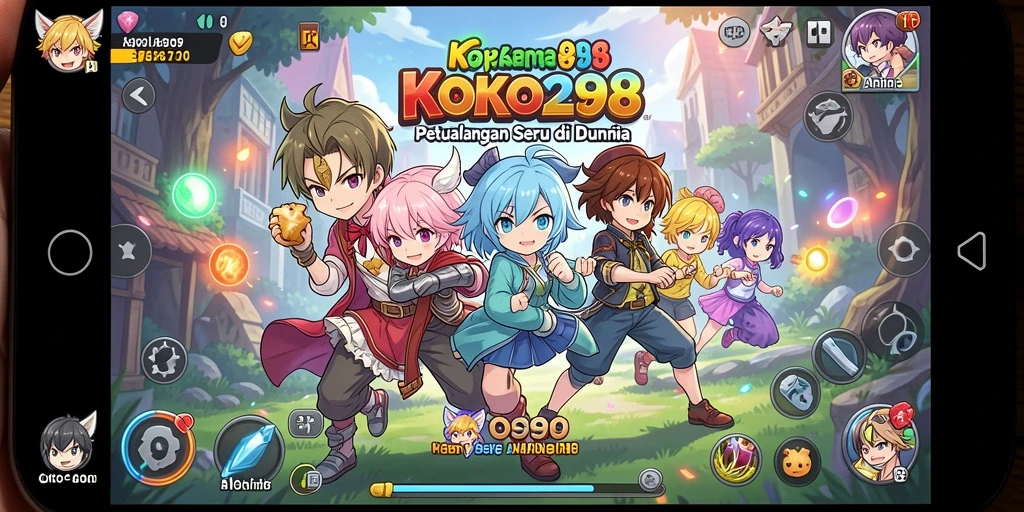 Screenshot gameplay KOKO288 menampilkan karakter anime yang beraksi.