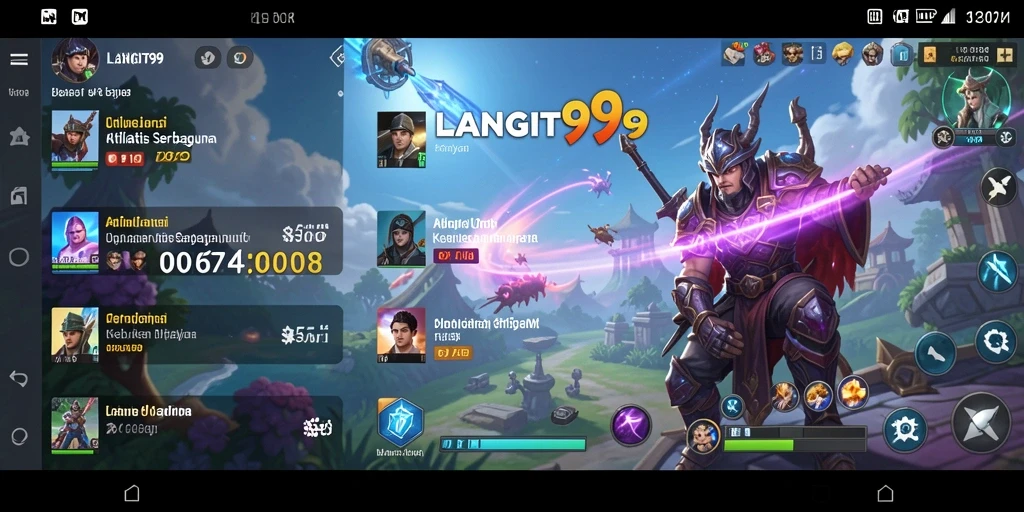 Tampilan antarmuka utama LANGIT99 yang modern dan user-friendly.