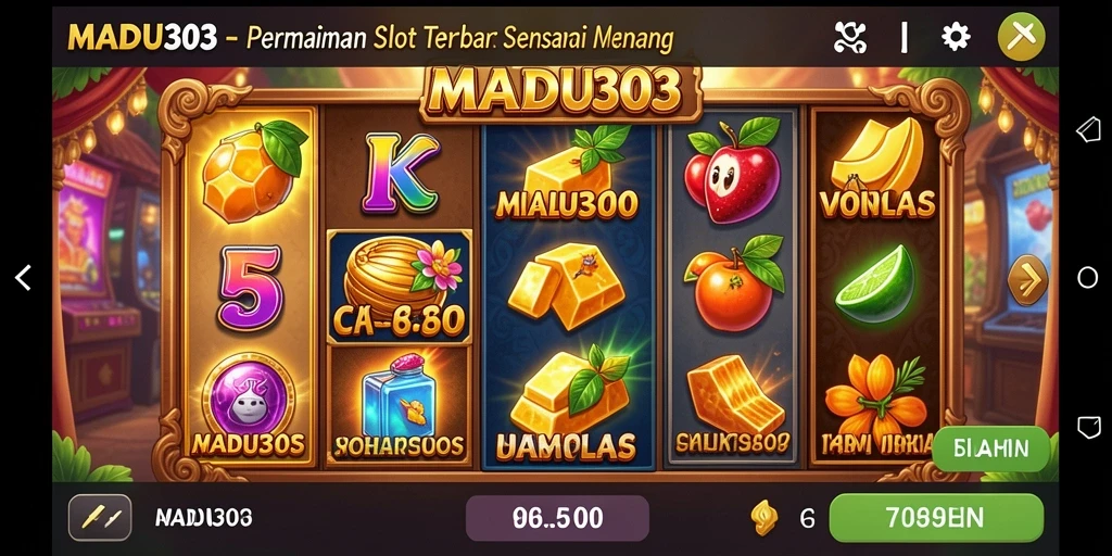 Tampilan gameplay MADU303 yang menarik dan penuh warna.