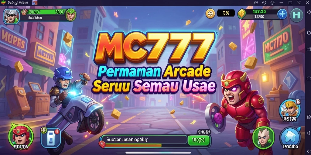 Tampilan gameplay seru dari MC777 dengan tantangan Arcade yang menegangkan.