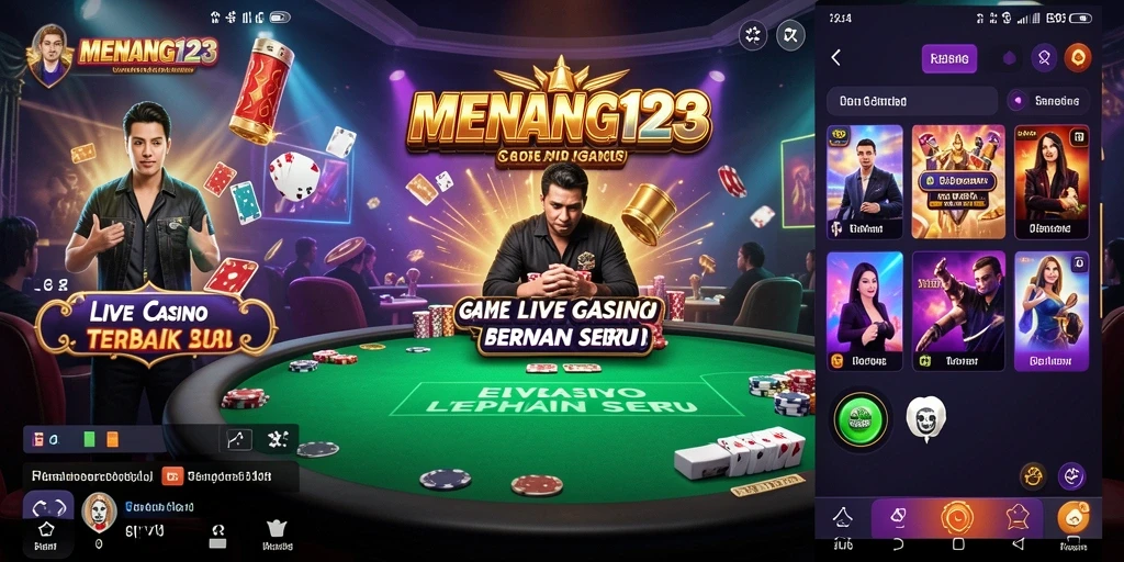 Tampilan menarik dari gameplay Live Casino di MENANG123.