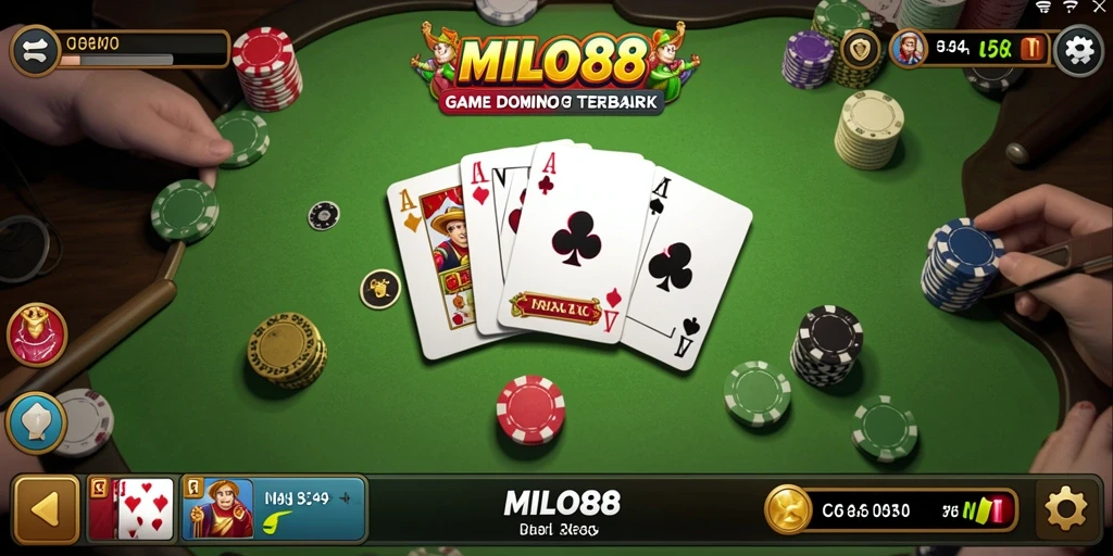 Tampilan permainan Domino yang menarik dan seru di MILO88.