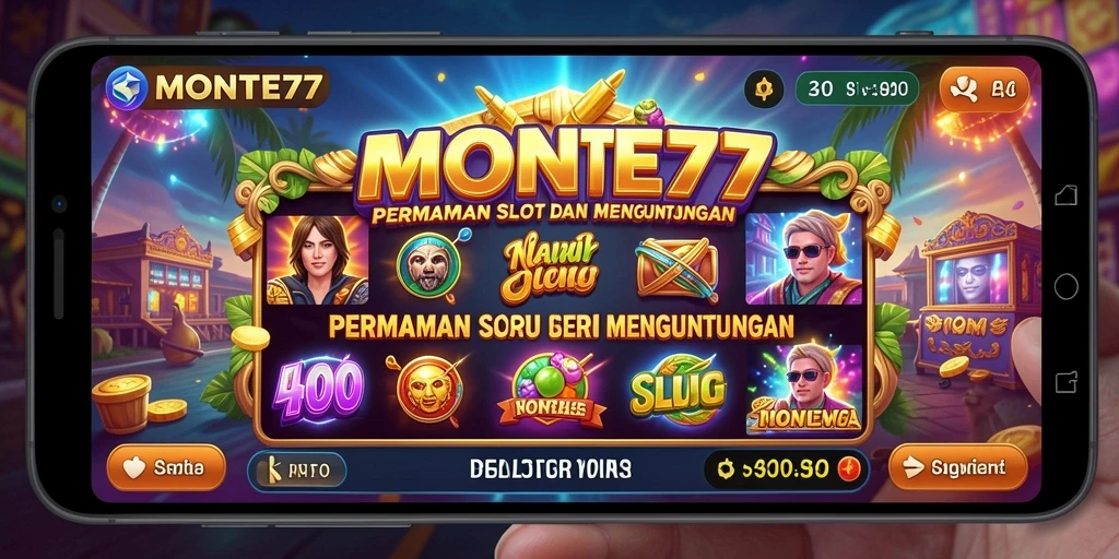 Tampilan menarik dari gameplay slot di MONTE77.