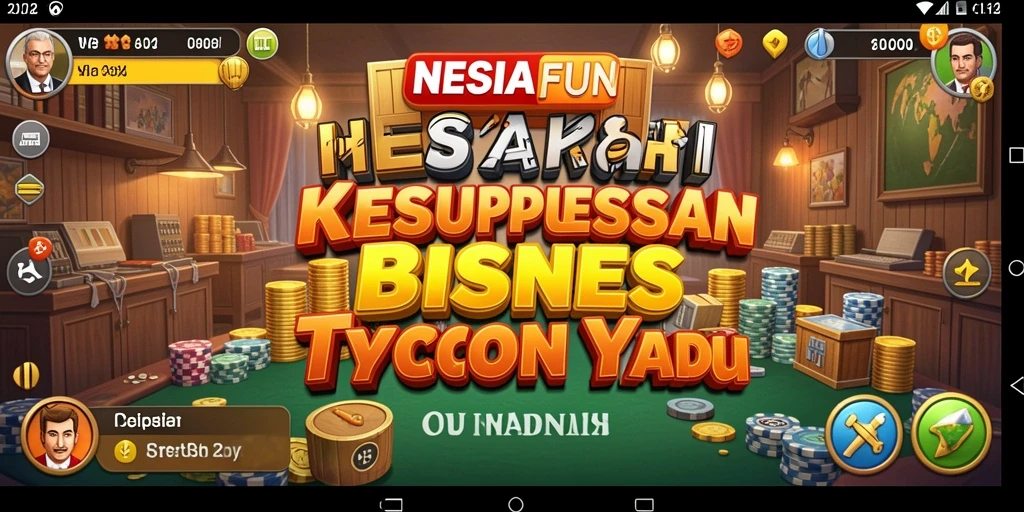 Screenshot NESIAFUN menampilkan strategi bisnis yang menarik dan grafis yang menawan.