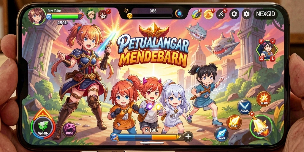 Tampilan grafis menakjubkan dari gameplay NEXGID.