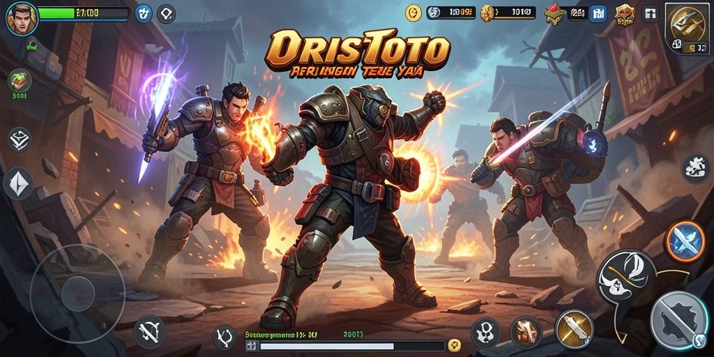 Gameplay pertarungan seru di ORISTOTO dengan aksi mendebarkan.