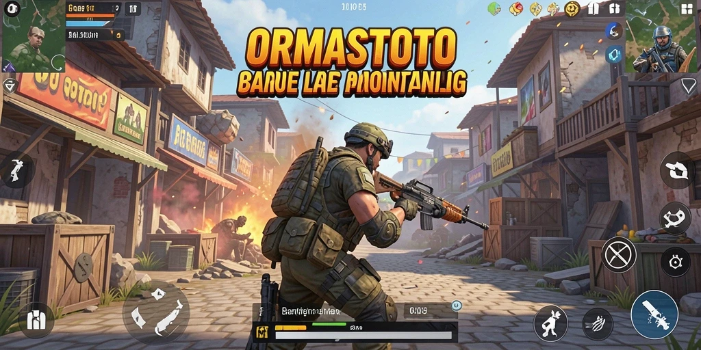 Tampilan gameplay ORMASTOTO dengan aksi Battle Royale yang mendebarkan.