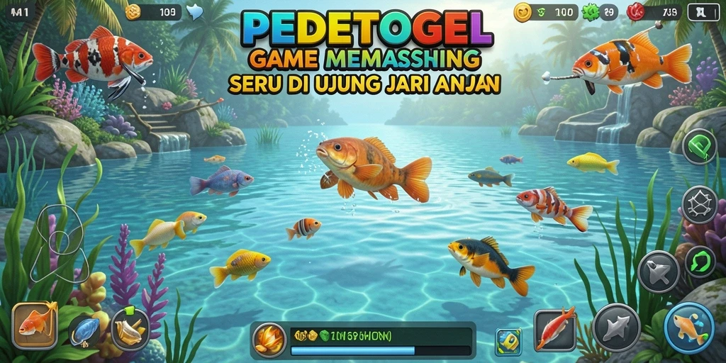 Screenshot gameplay PEDETOGEL yang menunjukkan pengalaman memancing mendebarkan.
