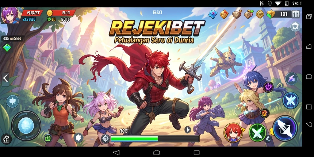 Screenshot gameplay REJEKIBET menampilkan karakter Anime yang beraksi