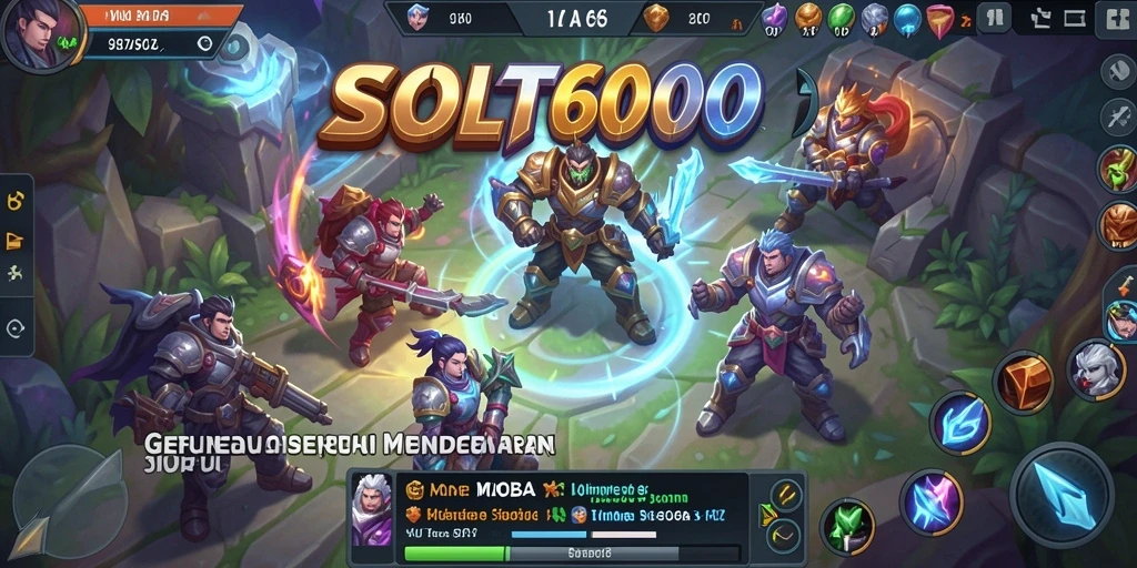 Tampilan gameplay menarik dari SLOT6000 dalam aksi pertempuran.