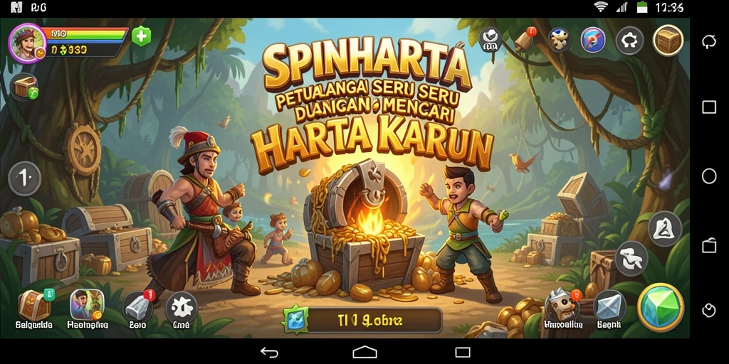 Tangkapan layar SPINHARTA menampilkan gameplay penuh aksi saat pemain menjelajahi dunia petualangan.