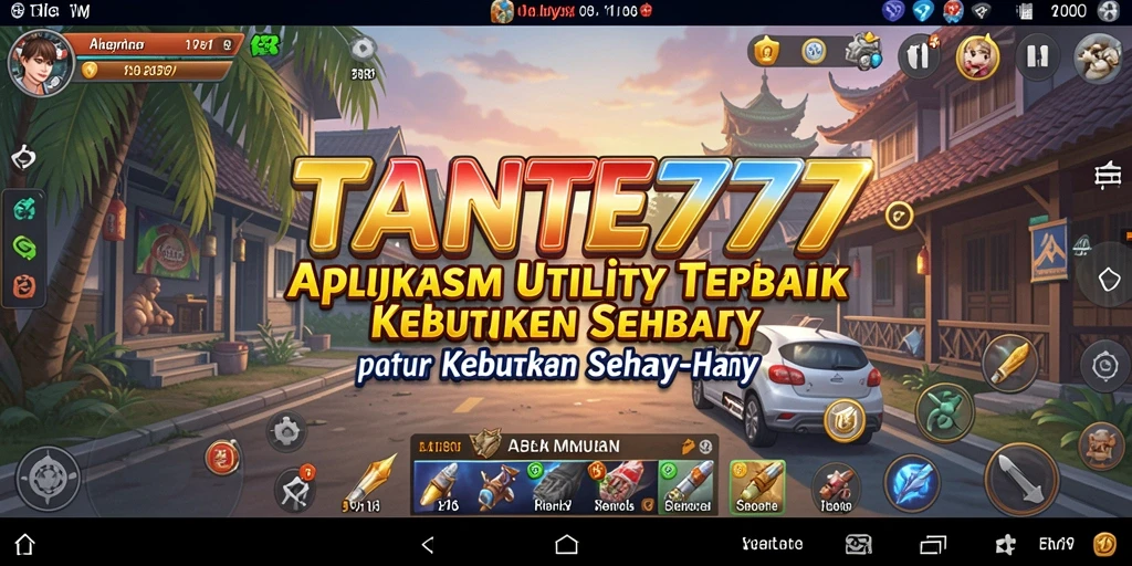 Tampilan antarmuka aplikasi TANTE777 yang intuitif dan rapi.