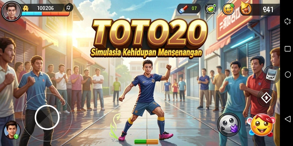 Tampilan gameplay TOTO20 yang menunjukkan simulasi kehidupan yang menarik.