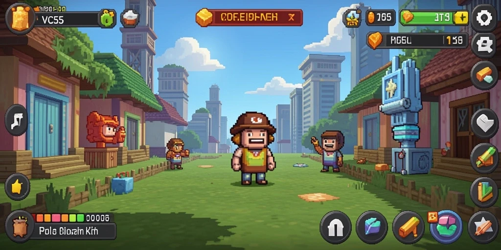 Tampilan gameplay utama VC55 yang menawan dan colorful.